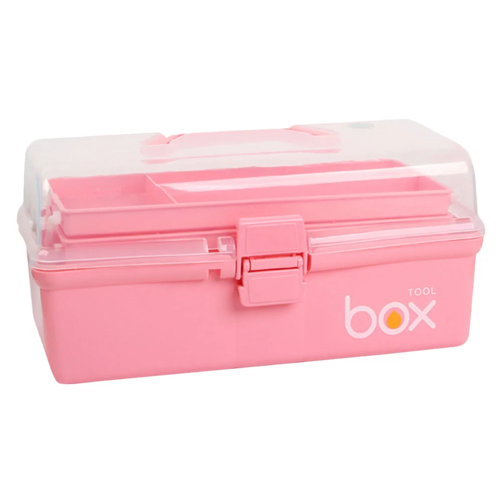 

Home Medicine Box First Aid Kit Medical Portable Tool Case Multi-layer Manicure Household Plastic