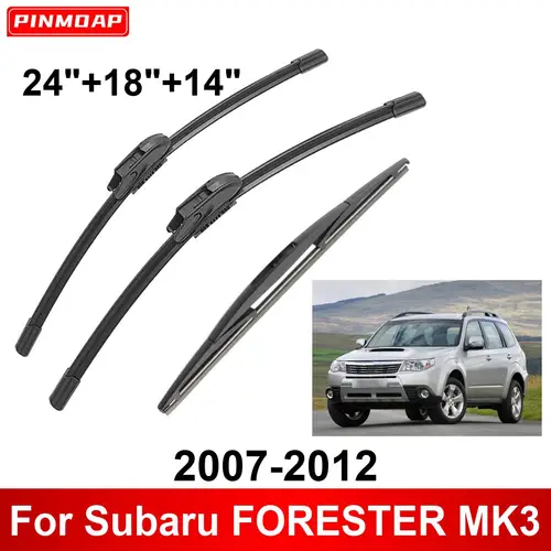 1/2/3/4/6 Uds limpiaparabrisas de coche para Subaru FORESTER MK3 2007-2012 limpiaparabrisas delanteros y traseros cepillos accesorios para automóviles 2008 2009 2010 2011