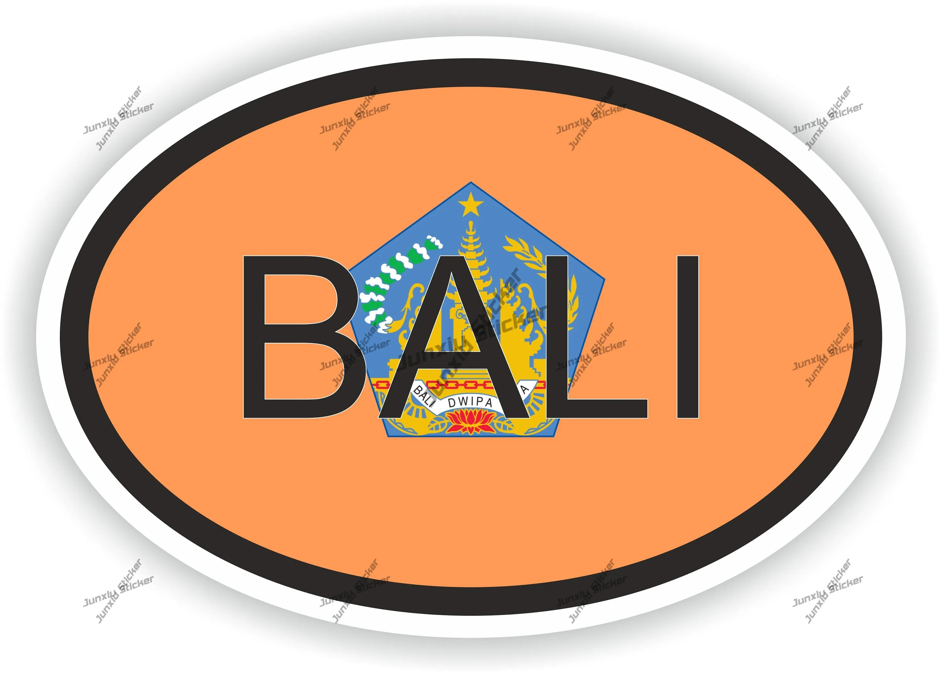 

Bali Country Code Oval Flag Sticker Vinyl Decals Accesorios Para Auto And Motorcycle Stickers Boat Decal Anti Scratch Exterior