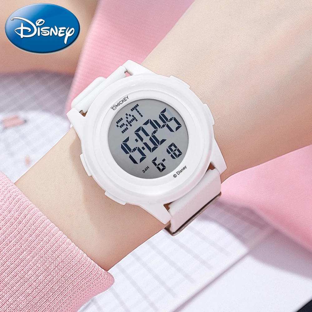 Disney Digital Watch Large Dial Luminous Waterproof Children\'s Student Test Special Electronic Men\'s Clock Relogio