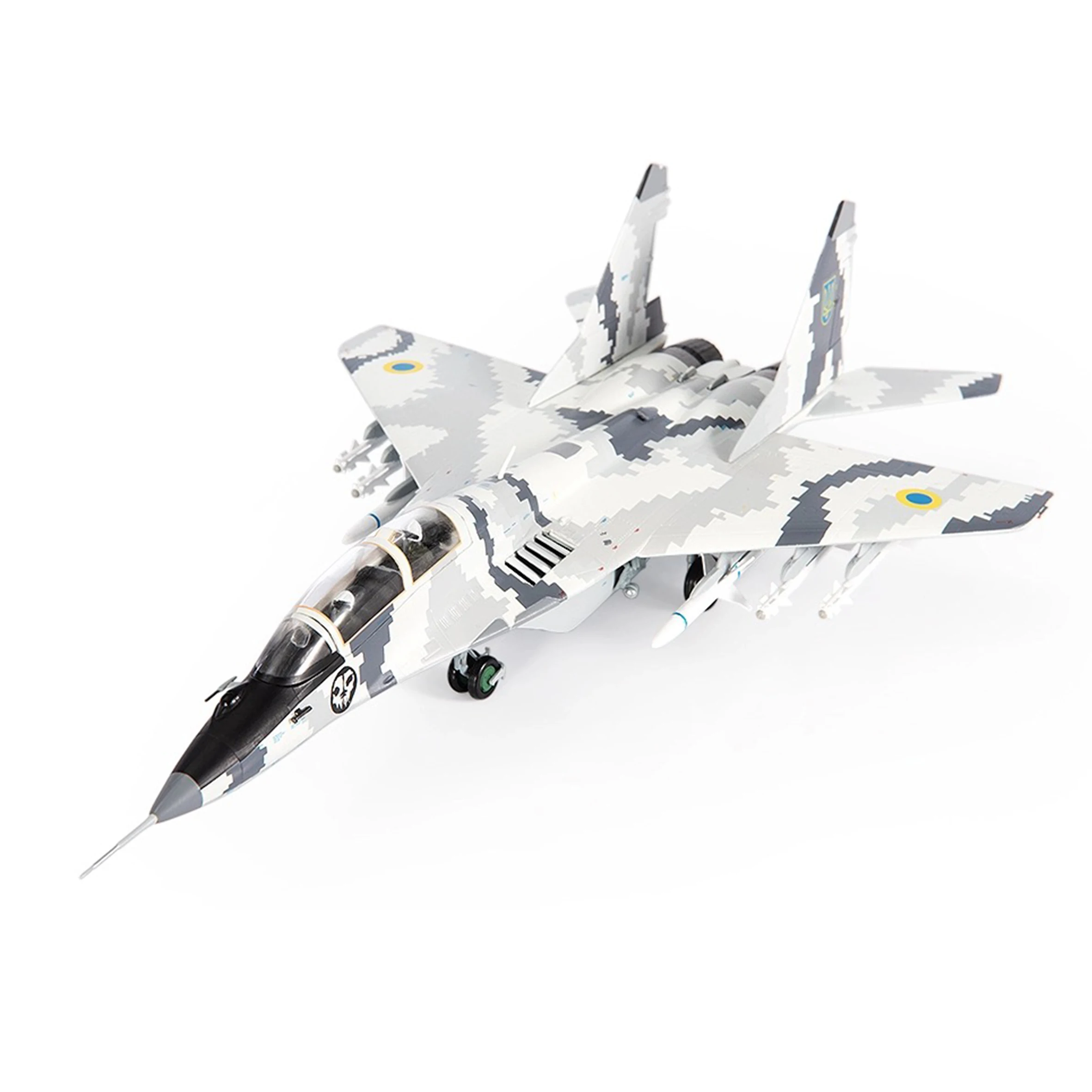 1/72 JCW Ukraine Twin Seat MIG-29 MIG29 Fighter Model Digital Camo Alloy Collection Model