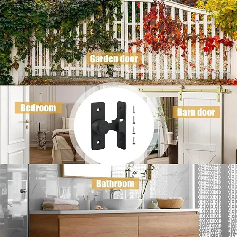 A99E-Latch For Door 90 Degree Heavy-Duty Security Latch Anti-Burglary Reinforcement Lock Sliding Wear-Resistant Home