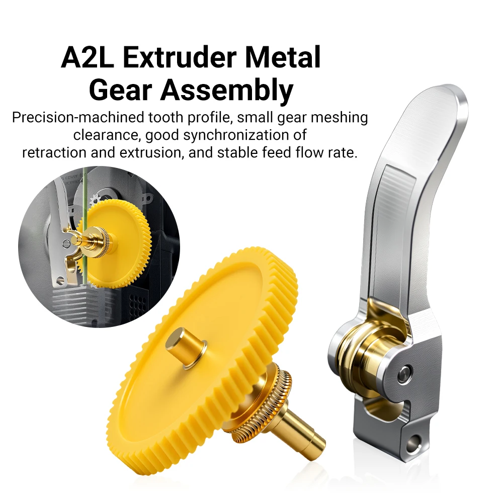 New Lab A2L Extruder Gear Assembly Includes Drive And Driven Gears As Accessory Parts For Bamboo Lab A2L Extruder Gear