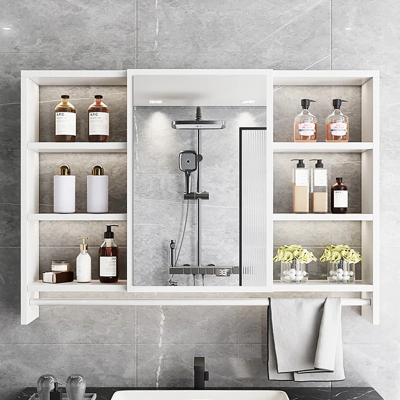 

Toilet, vanity mirror cabinet, wall-mounted washstand, toilet mirror storage integrated cabinet, bathroom mirror with rack