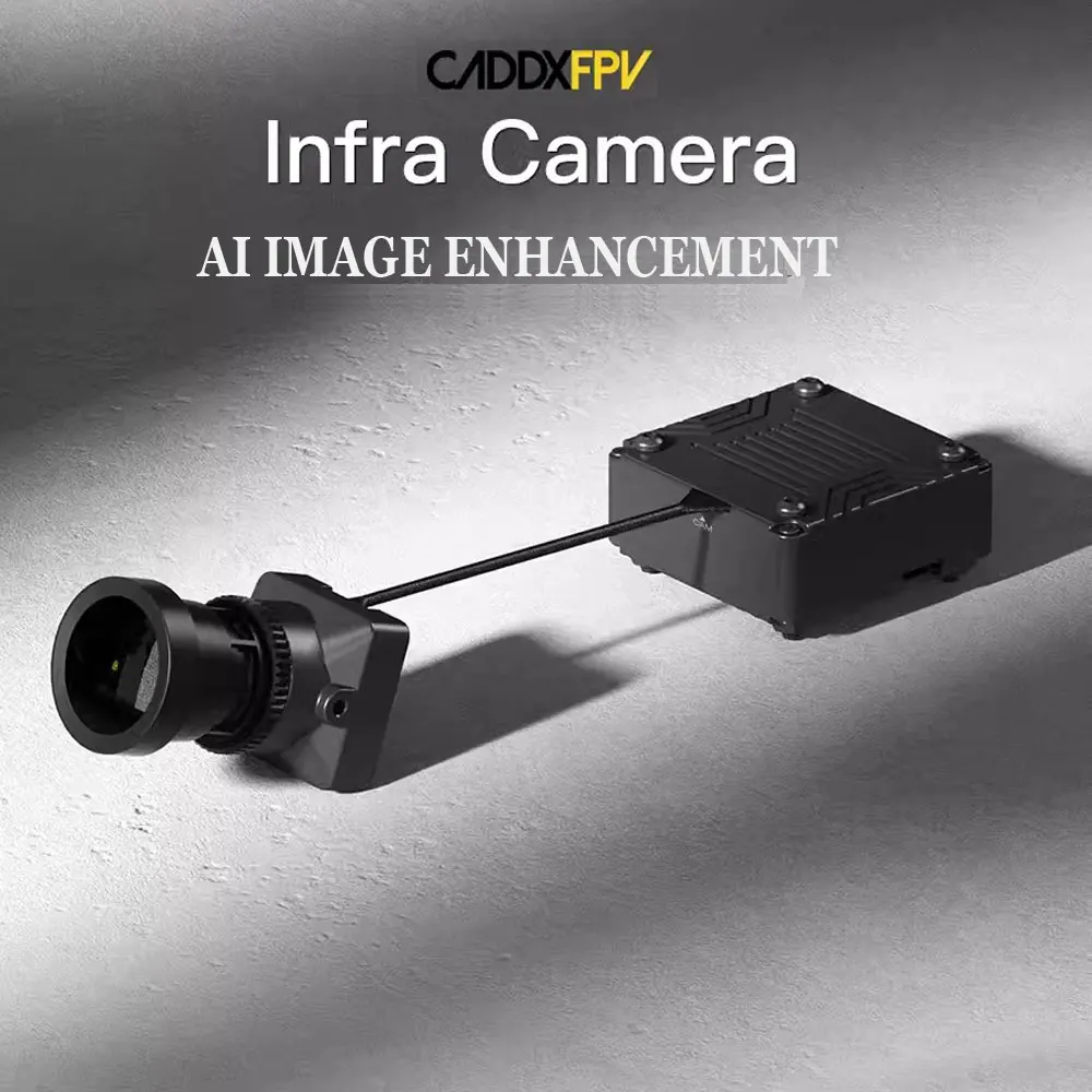 

Caddxfpv Инфра-камера No-light Ночная аналоговая камера с Ai Box 0 Super Wdr 1500tvl 120 ° Fov Черно-белый датчик FPV Дрон