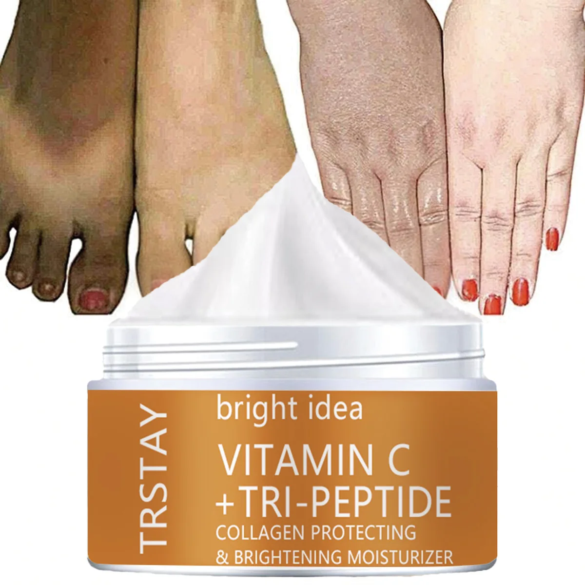 

TRSTAY Витамин С плюс штапептидный коллагеновый защитный и осветляющий увлажняющий крем для баланса цвета кожи тела