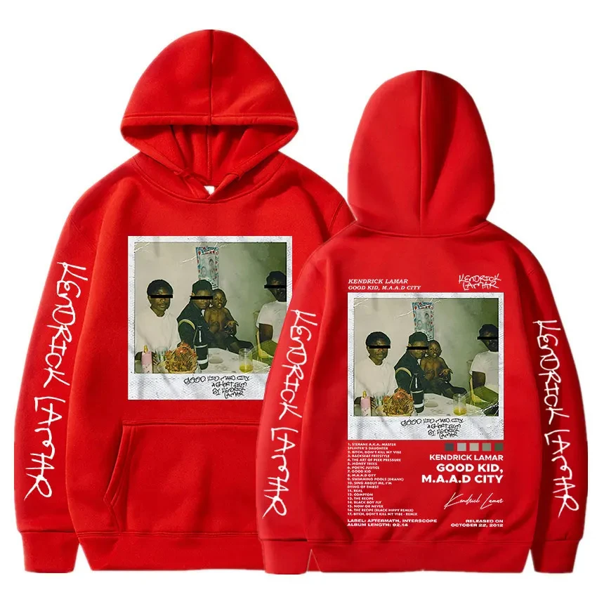 Hip Hop Männer Frauen Hoodie Rapper Kendrick Lamar Good Kid Album Grafik Gedruckt Kapuzenpullover Mode Tasche Streetwear – Detail 15