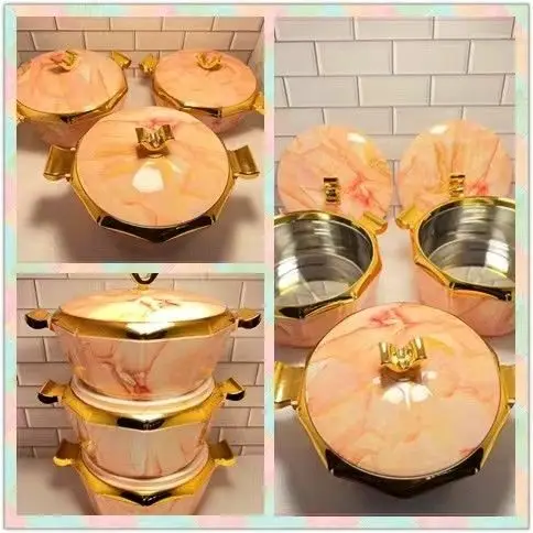 Set Food Insulation Box Thermal Insulated Hot Pot Box Insulation Pot Lunch Box Preservation Heat 3pcs