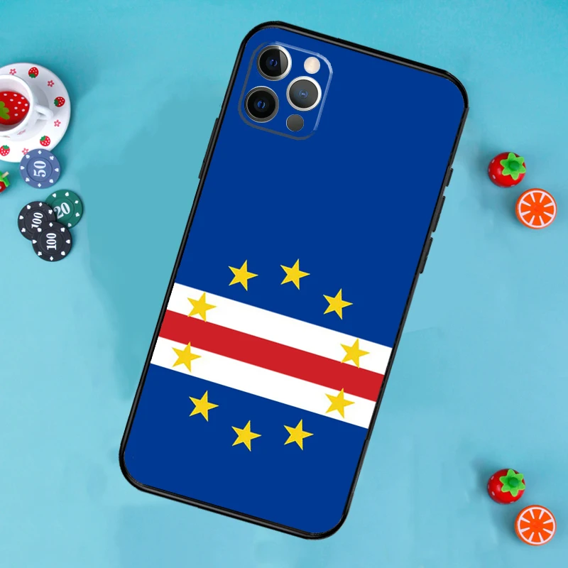 كيب فيردي العلم معطف الأسلحة جراب هاتف آيفون 17 الهواء 14 16 15 11 12 13 برو ماكس 12 13 mini 15 16 Plus 16e غطاء فوندا #5