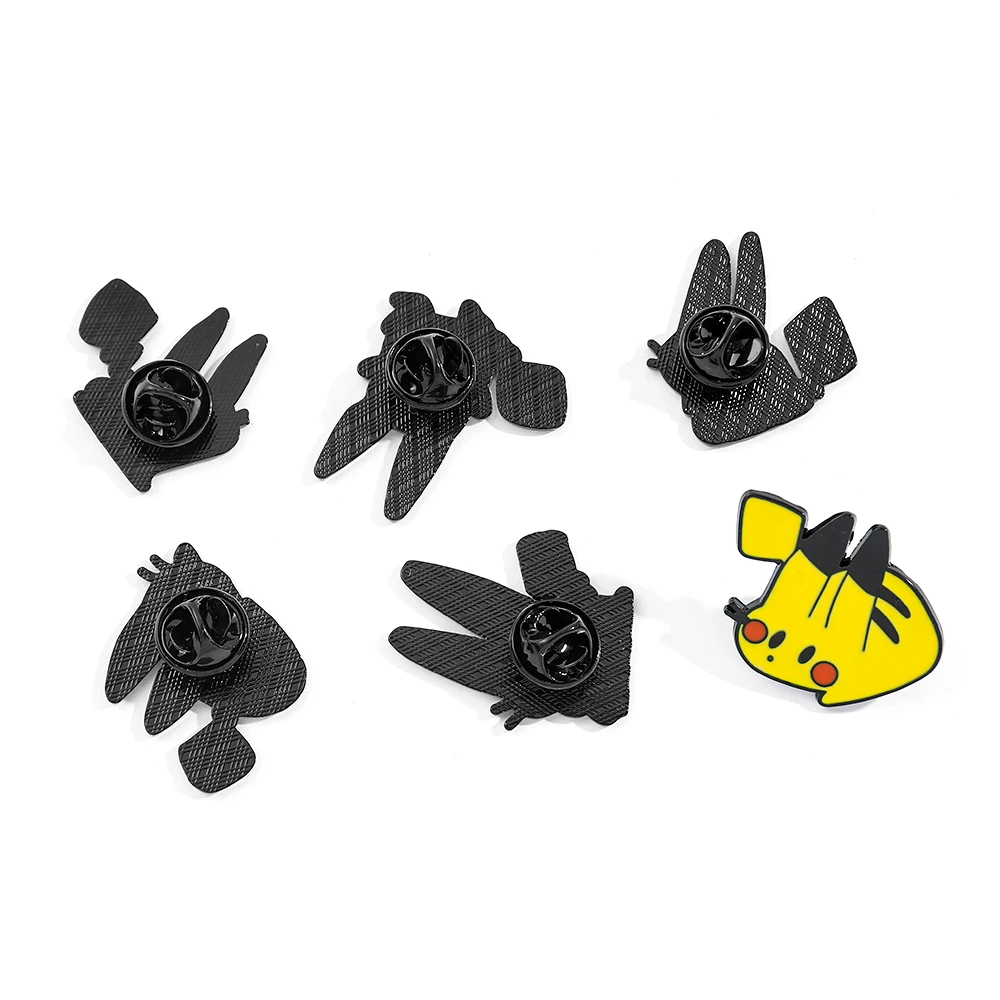 Anime Pokemon Enamel Pin Cartoon Figure Pikachu Funny Action Metal Badge Brooch Clothing Backpack Lapel Pin Cute Toy Jewelry