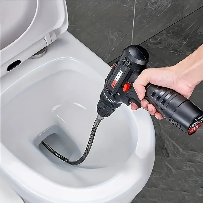 Heavy-Duty Electric Drain Cleaner Spring Tube Dredger Household Plumbing Unclogs Toilets Sinks Kitchen Bathroom Cleaning Tools