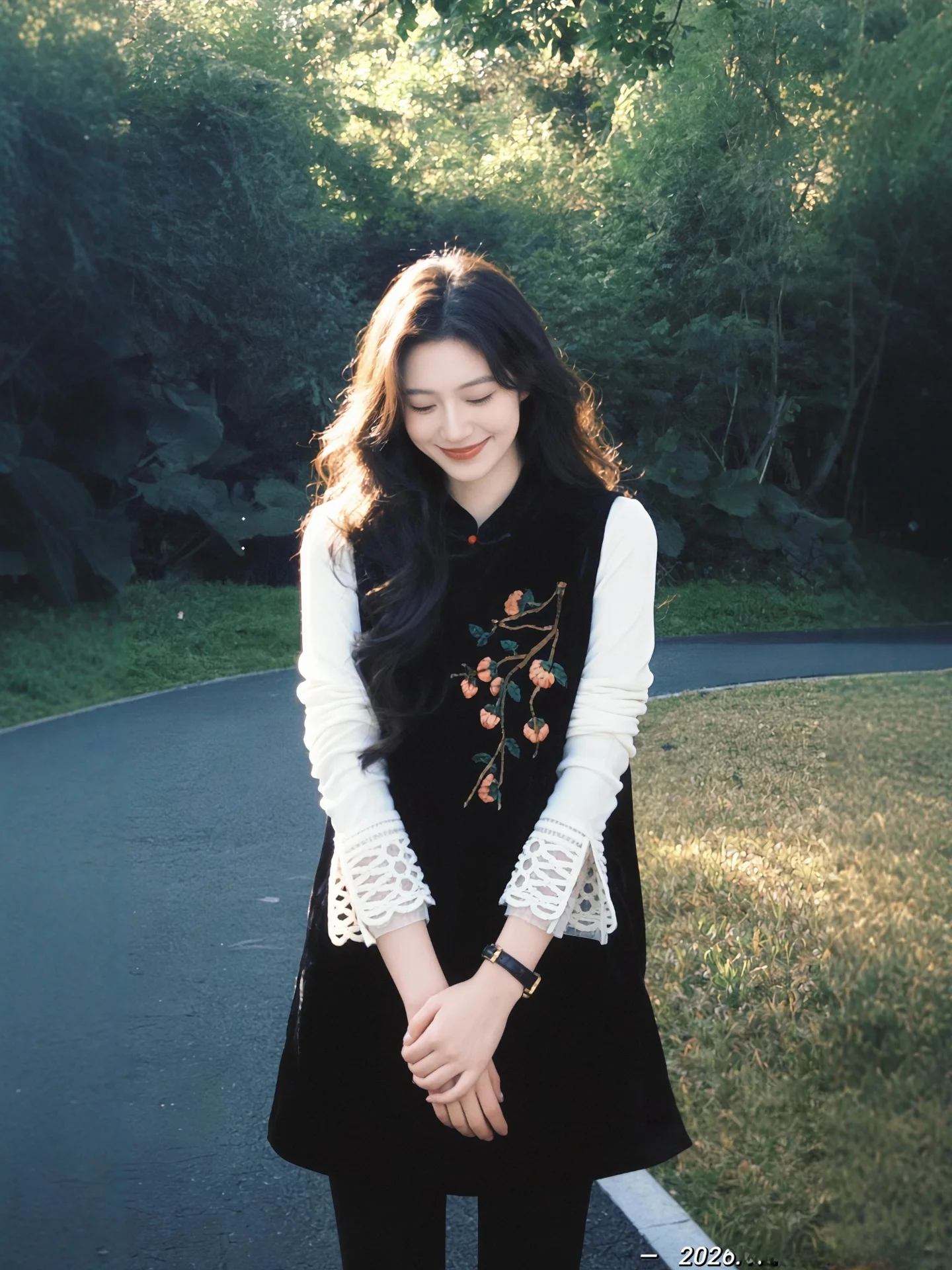 

plus Size Women's Spring Faion Set Embroidered Base irt And Dr Beautiful Casual Sle High Waist Trousers