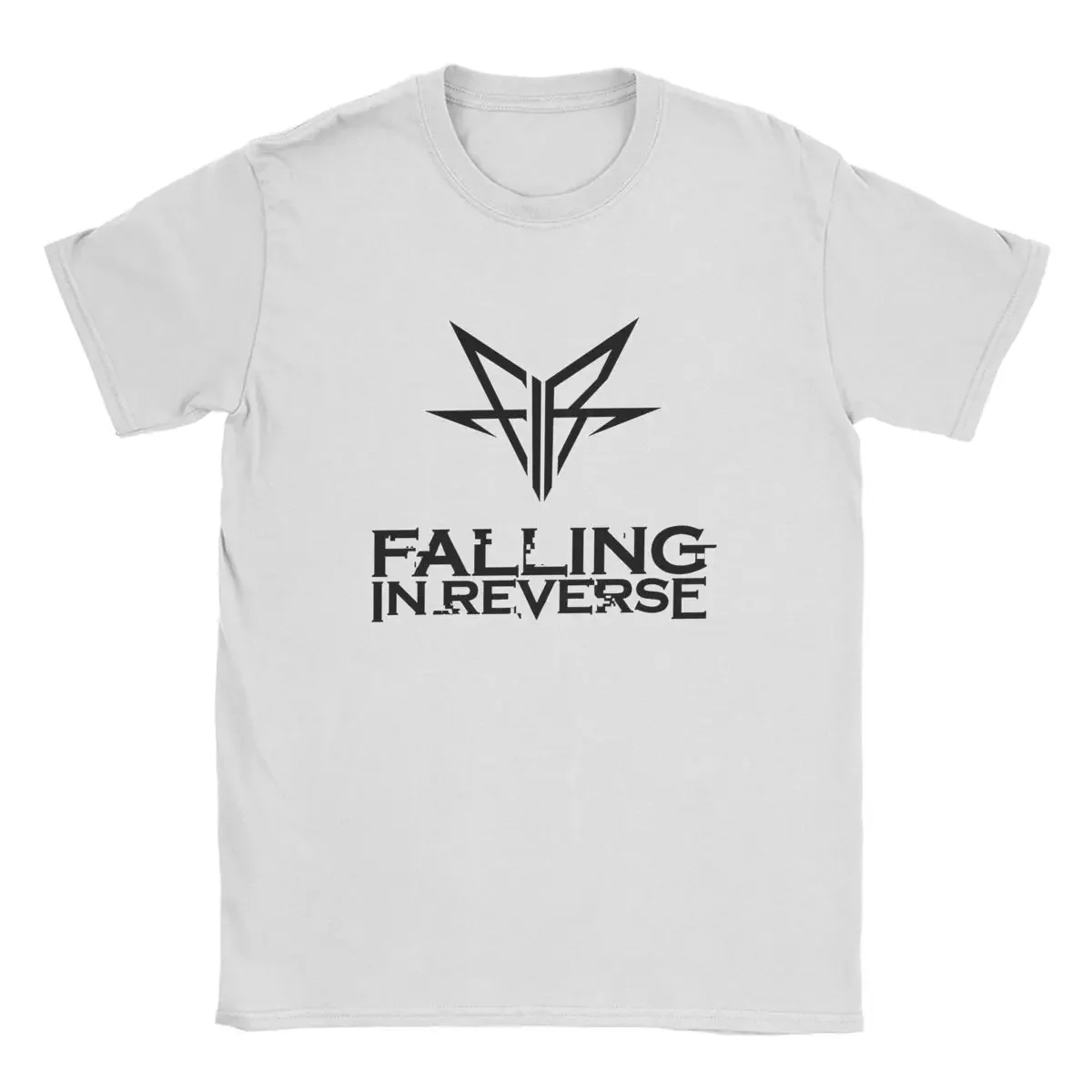 Falling In Reverse Rock Logo T-Shirt Men band Music Funny Novelty Cotton Tees Crewneck Short Sleeve T Shirts Unique Tops