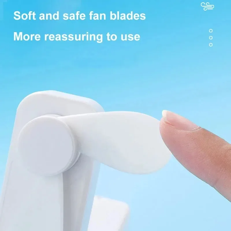 1pc Mini Portable Fold Fan Originality Charging Household Electrical Appliances Desktop Electric Hold Small Air Cooler image 5