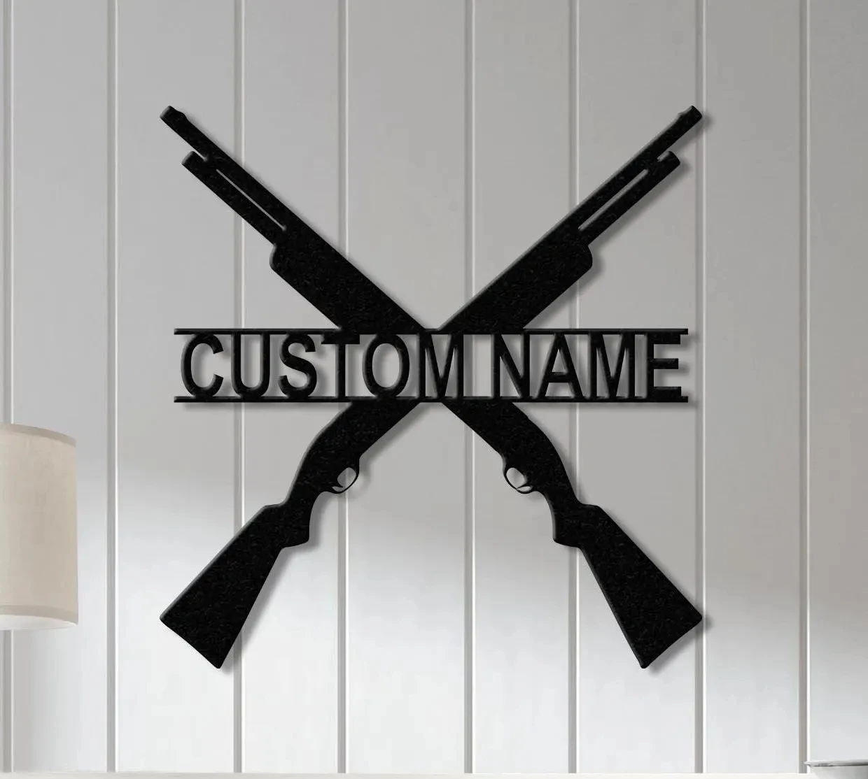 Custom Crossed Metal Sign Armory Name Sign Man Cave Decor Veteran Gift Gift for Him