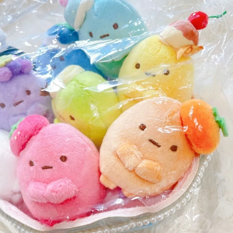 Genuine Sumikko Gurashi Plush Toy 10th Anniversary Limited Cute Fruit Dessert Stuffed Doll Kawaii 10-Color Dango Plushies Toy