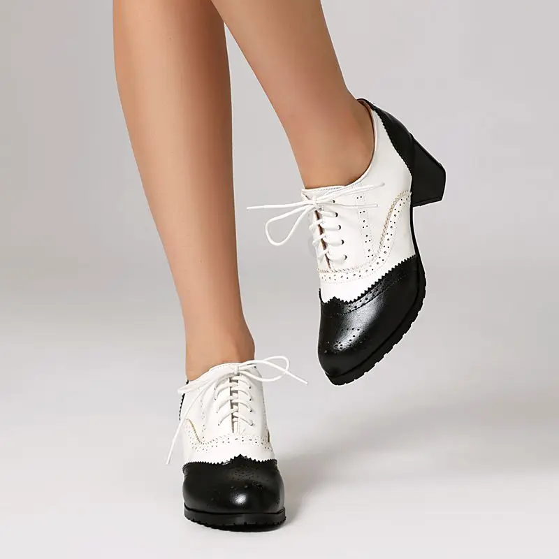 

ORCHALISA Дизайнерские женские туфли-лодочки с круглым носком на массивном каблуке 5 см, на шнуровке, разноцветные, большие размеры 43, 44 45, повседневная повседневная обувь, весна 2025 г.