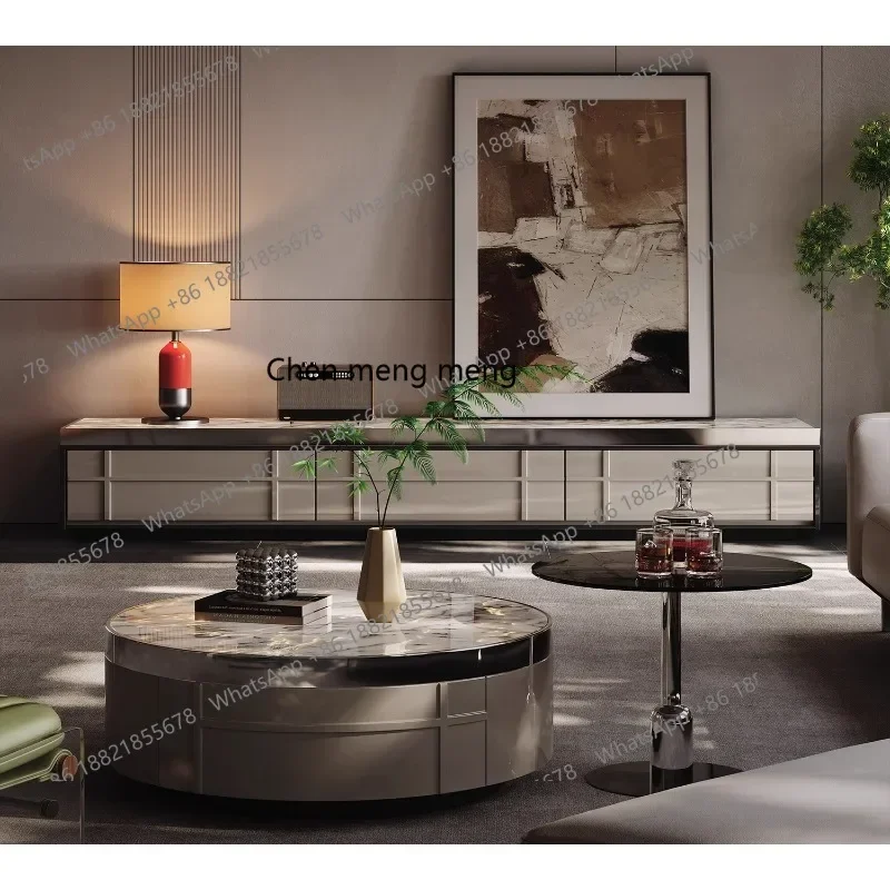 

X New TV cabinet minimalist high-end living room storage cabinet villa home