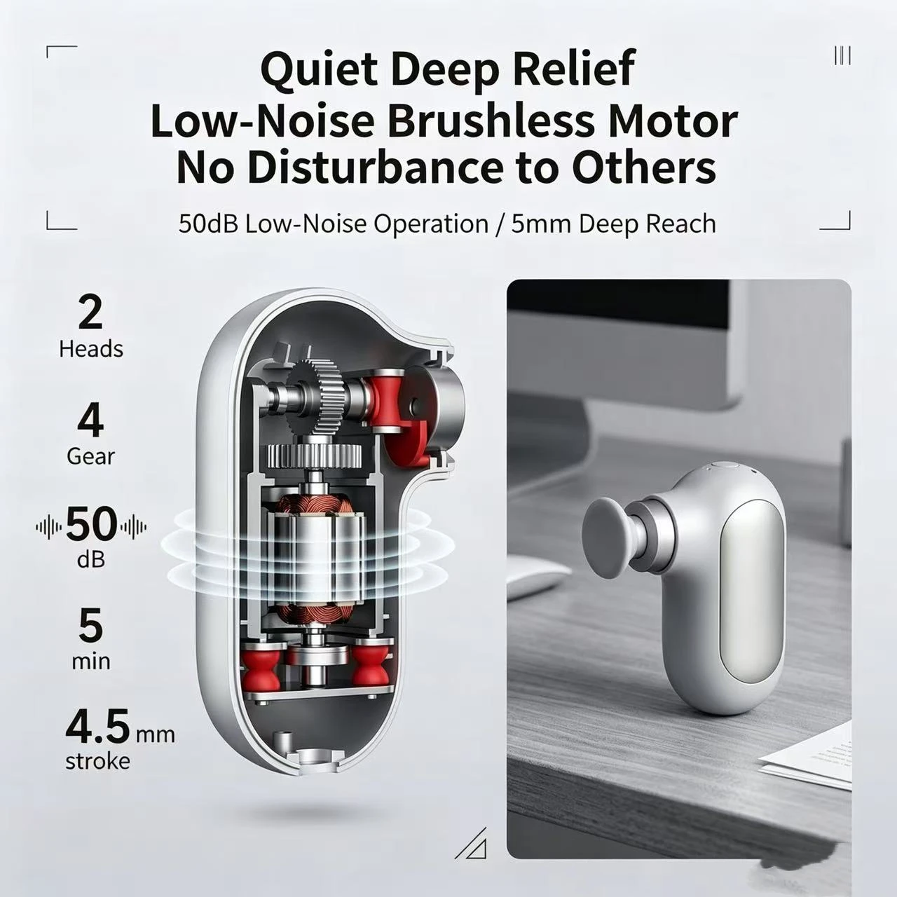 Multifunctional Mini Muscle Massage Gun Cordless Muscle Relaxation view 5