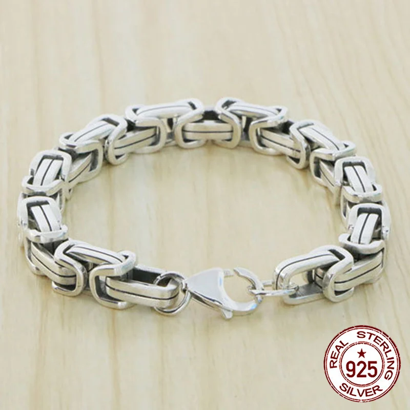 

S925 sterling silver bracelet with stylish temperament Personalized retro lock buckle Advanced niche design handicrafts