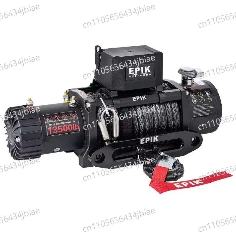 13500lb Electric Winch 12V for Offroad SUV  Wireless Remote Control Synthetic Rope Heavy