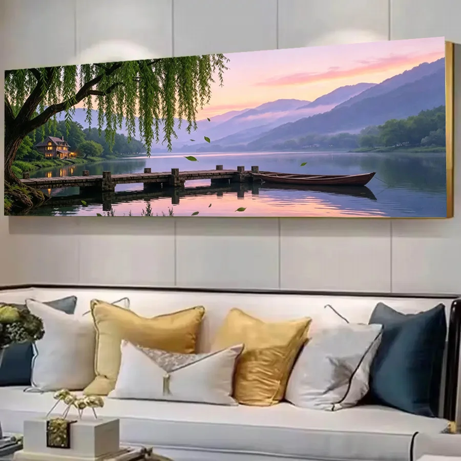 DIY Diamond Painting New Collection 5D Beautiful Willow Tree Bridge Landscape Diamond Mosaic Handmade Mosaic Art Cross Stitch
