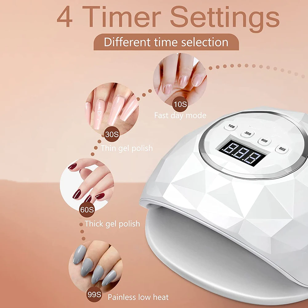UV LED Lampe Für Nägel Trocknen Maniküre Lampe Mit Speicher Funktion LCD Display Professionelle LED Nagel Lampe Für Nail art Salon Werkzeuge