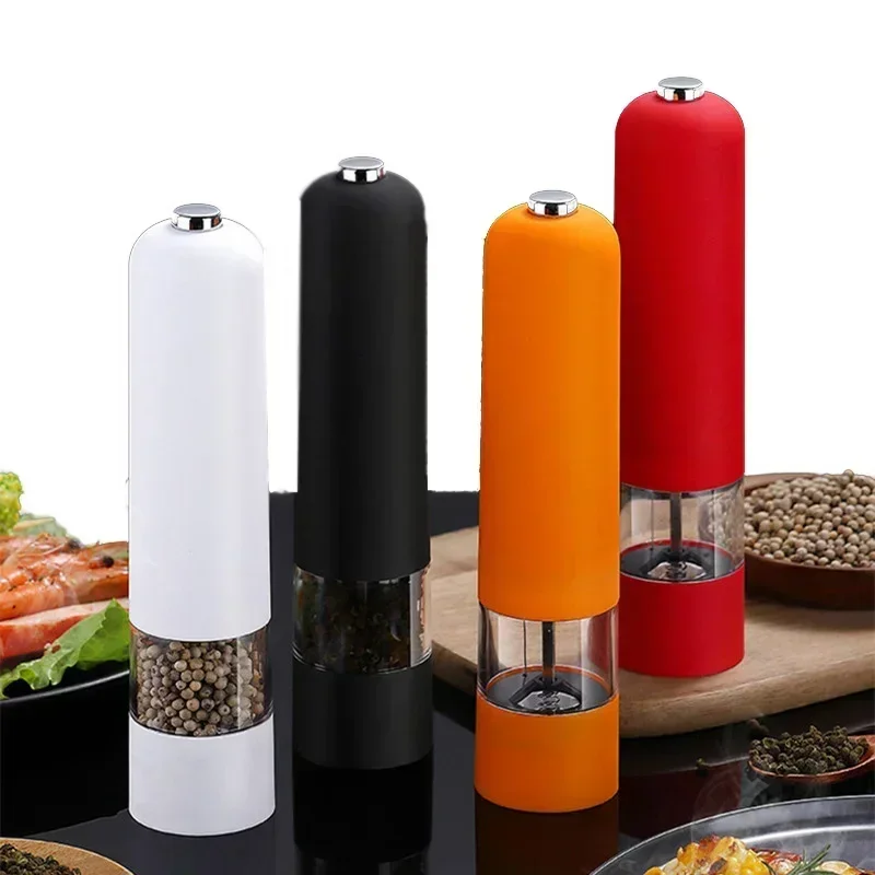 Electric Automatic Mill Pepper and Salt Grinder with Adjustable Light Adjustable Coarseness Spice Grinder Kitchen Cooking Tool