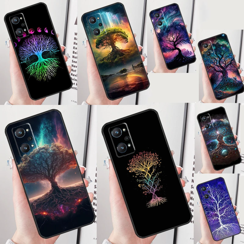 Tree of Life Space Galaxy Stars Case For Realme GT Neo 5 3 T 2 T 8 9 10 11 Pro Plus C15 C25s C21Y C30 C31 C33 C35 C53 C55