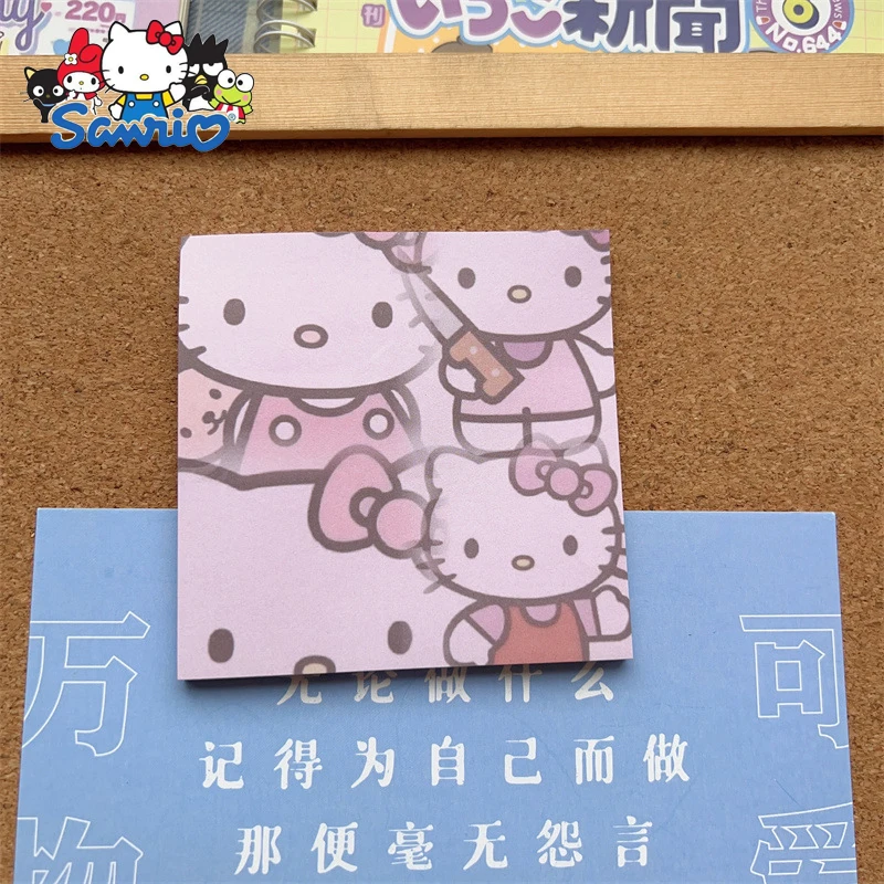 Sanrio Cartoon Ins Anime Sticky Note Kuromi  Hello Kitty Cute Sticky Note Cinnamoroll Decorative Paper Lovely Girly Heart Gift