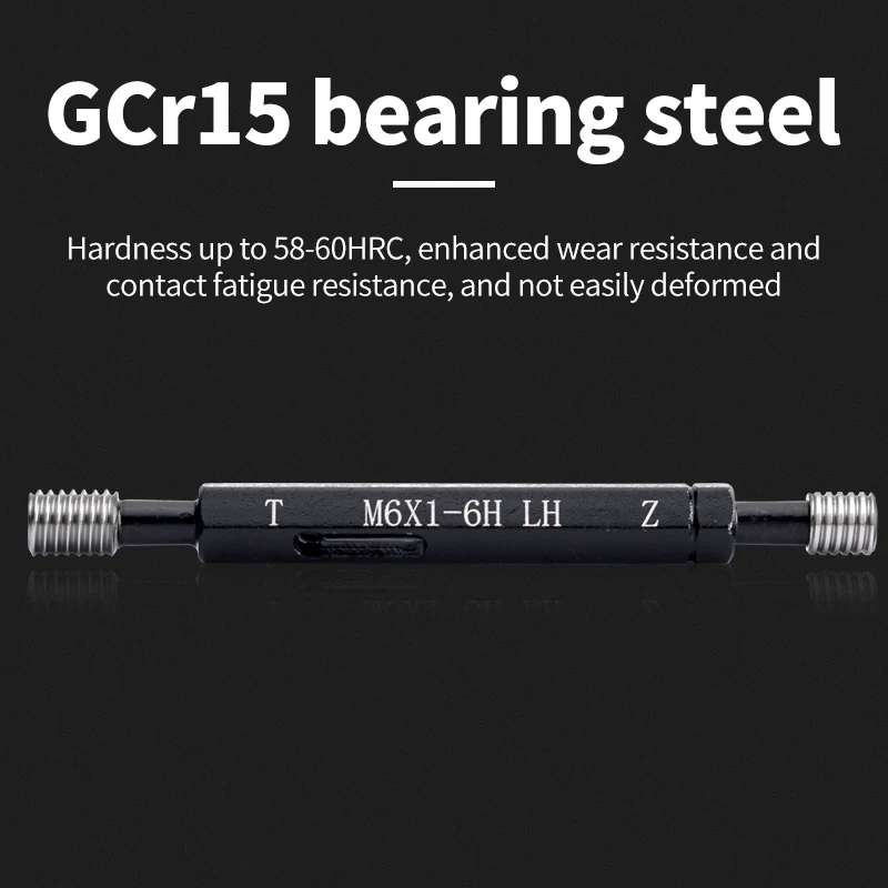 1PCS 6H M27 LH-M34 LH Steel Thread Gauge Metric Fine Left Tooth Thread Plug Gauge X0.5/0.75/1.0/1.25/1.5/2.0/3.0/3.5