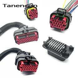 1 Set 8/14/23/35 Pin Tyco AMP Automotive Waterproof EPEC ECU Controller Connector Male Female PCB Board Plug 770680-1 with Wire