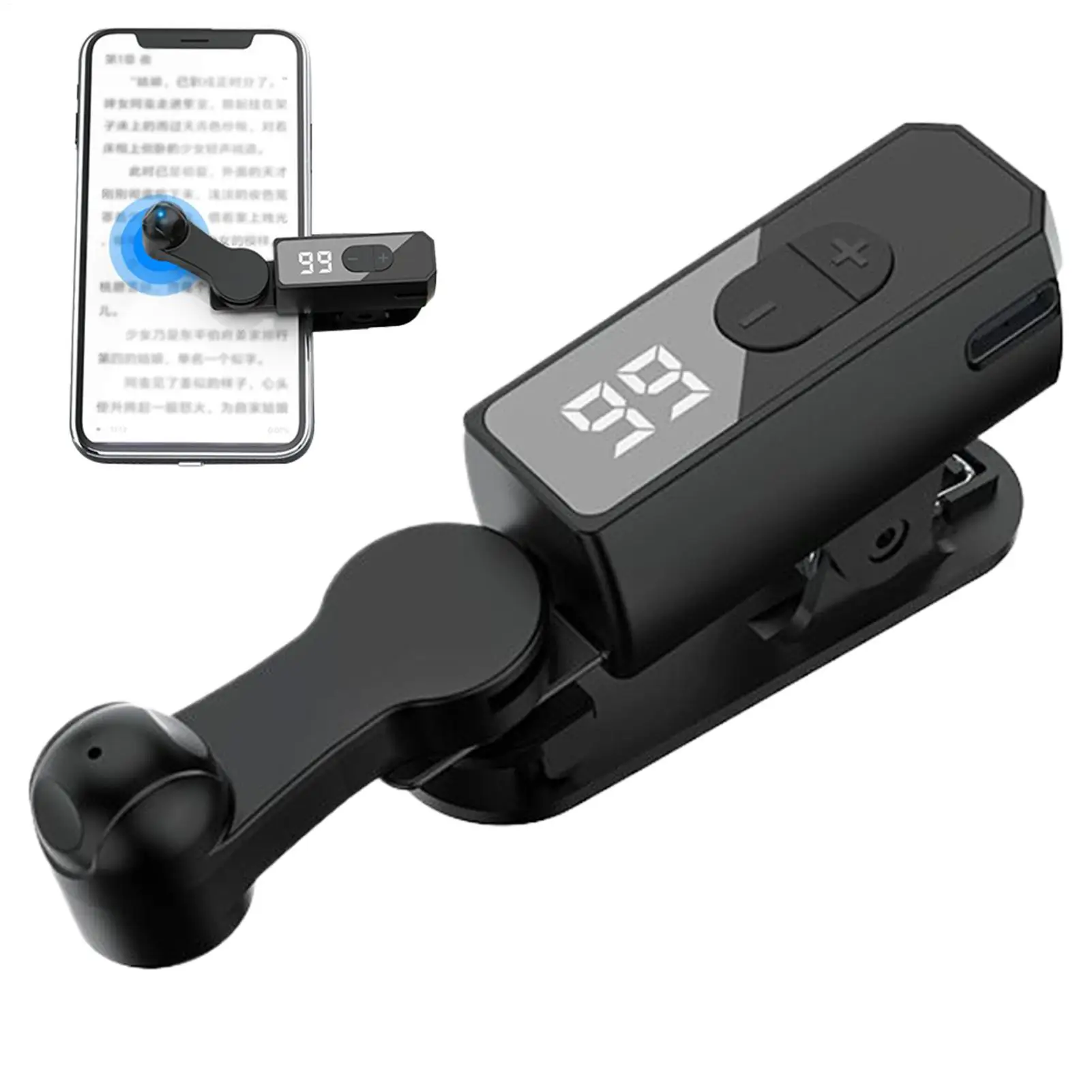 جهاز النقر التلقائي بسرعة قابلة للتعديل للهاتف، جهاز لاسلكي صامت للتسوق، لعبة التمرير، تطبيق الفيديو، لعبة مكافأة المهام