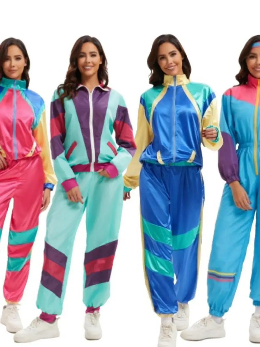 70s ريترو ديسكو لالوين الأزواج زي الهبي الرقص الاسمية الهيب هوب تأثيري مرحلة الأداء الزي المرأة ملابس العرقية