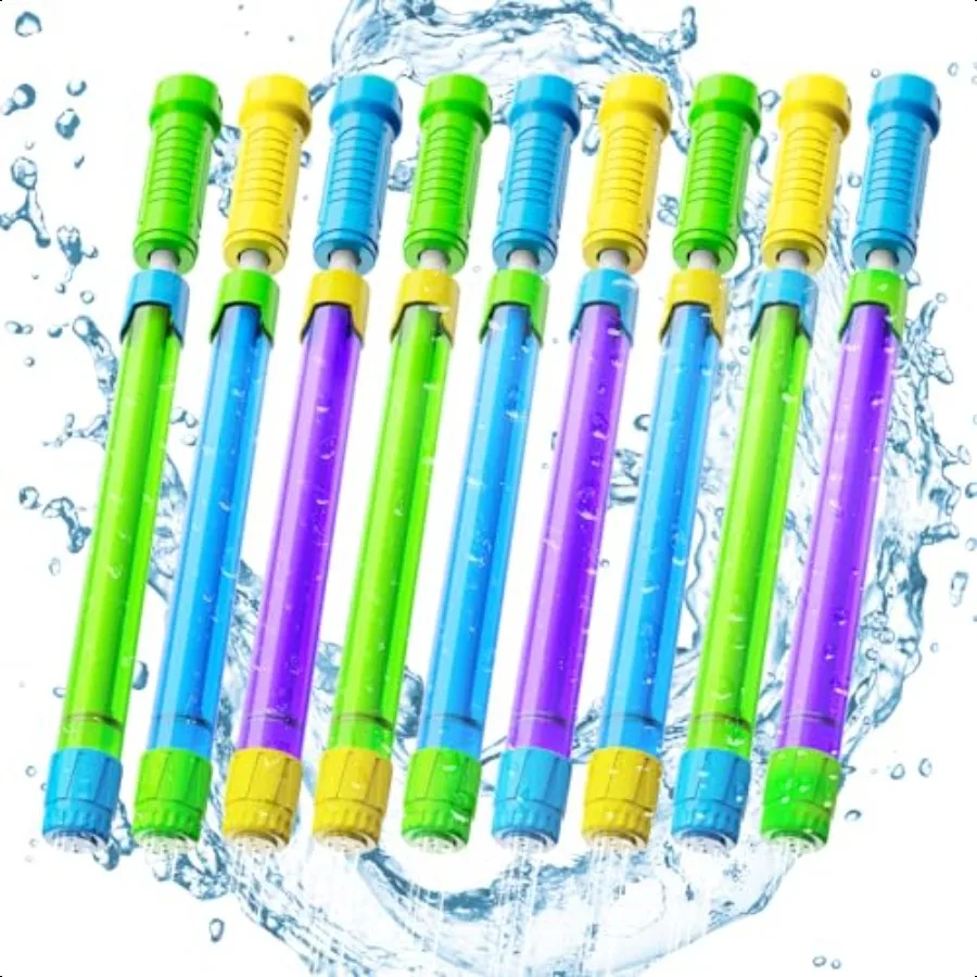 

FENYAN 9Pack Water Blasters 5 Holes Shoot Water Far Pool Toys er Soaker Squirt Guns for Girls Boys Summer Beach Party