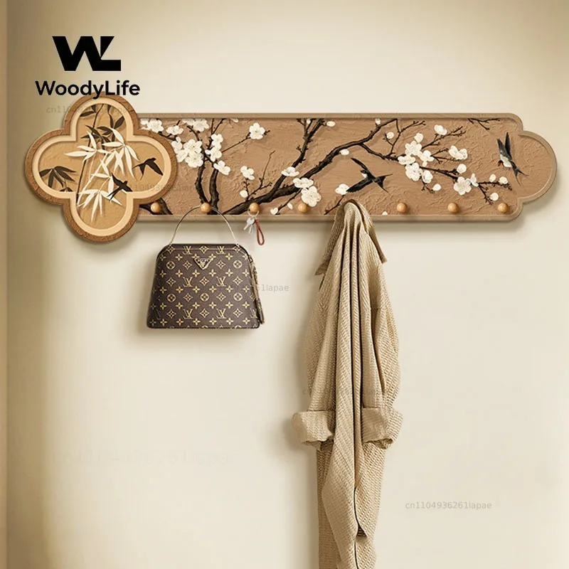 Wooden Wall Coat Racks Clothes Organizer Open Luxury Living Room Hotel Bedroom Coat Racks Display Perchero Trendy Furniture