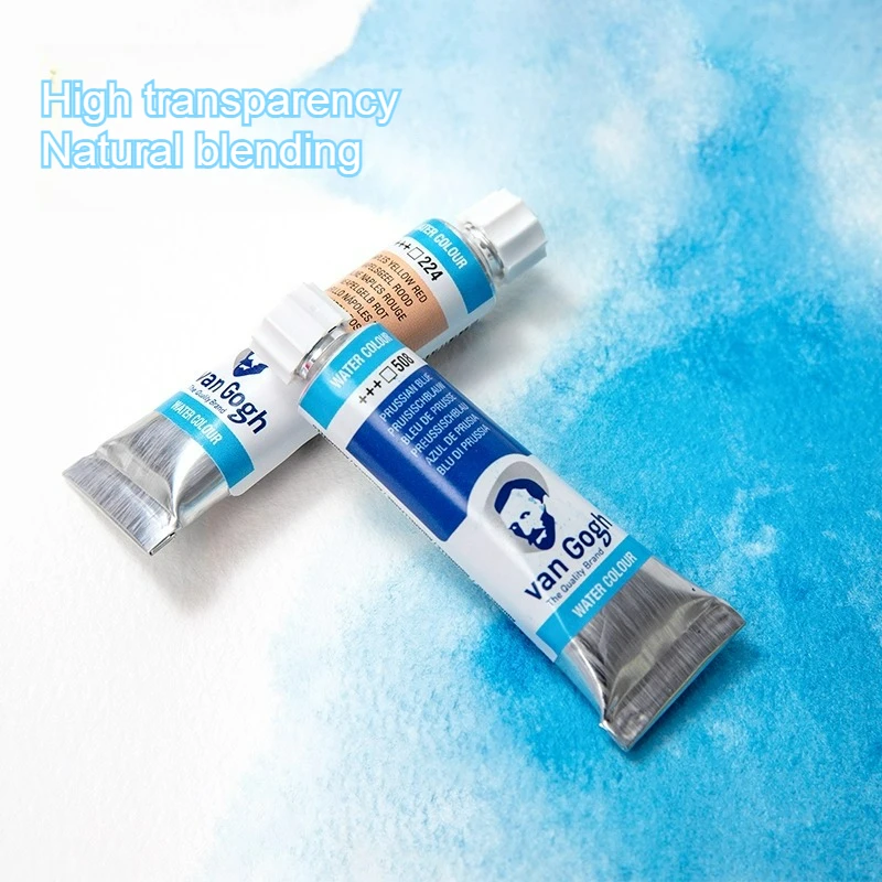 تالينز فان جوخ دهانات مائية أنبوبي 10 مللي أنبوب ألومنيوم ألوان مجموعة ألوان مائية معجون ناعم ألوان نابضة بالحياة للرسم