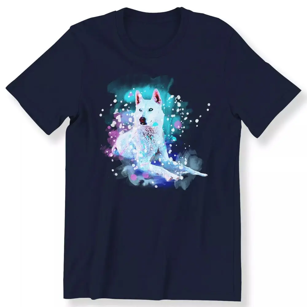 Husky Watercolour T-ShirtHusky Dog Lovers Unisex T-Shirt Size S-5XLHigh Quality 100%Cotton Short Sleeve