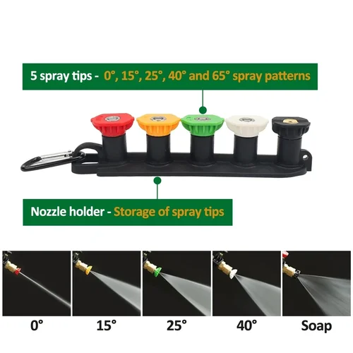 Imagen 2 del producto Kit de cañón de espuma y pistola de lavadora de alta presión, conexión rápida de 1/4"" con adaptador M22-14 para lavadora Karcher K/Nilfisk/Bosch