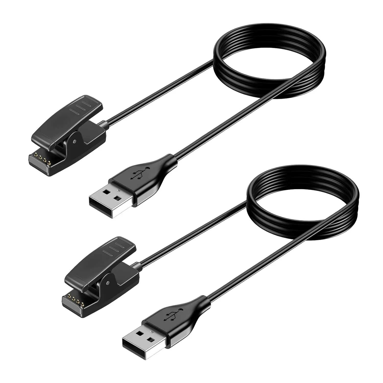 2-Pack for Garmin Lily/Lily2/Approach S20/G10 Forerunner 235/35/64/230/630/645/645 Music/735XT/Vivomove USB Smartwatch Charger