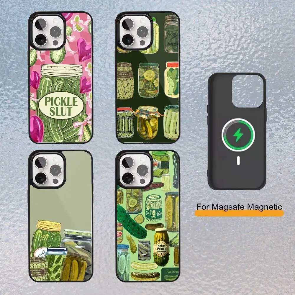 

Pickled C-Cucumber Phone Case For iPhone Magsafe Magnetic 17,16,15,14,13,12,11 Wireless Charging cover