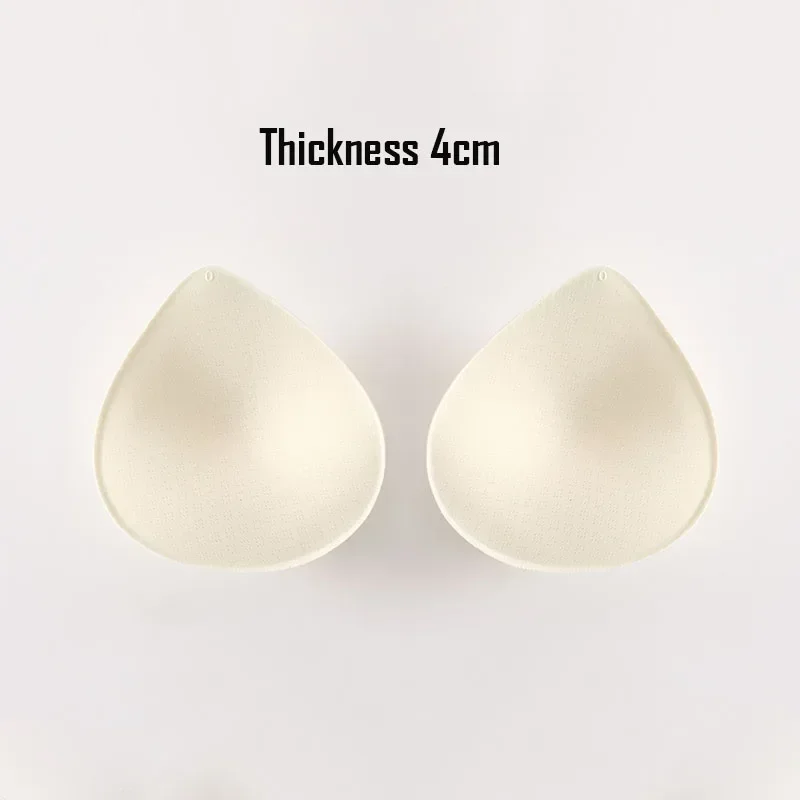 2PCS Thick Latex Bra Pads Push Up Breast Enhancer Removeable Bra Padding Inserts Cups For Swimsuit Bikini Padding