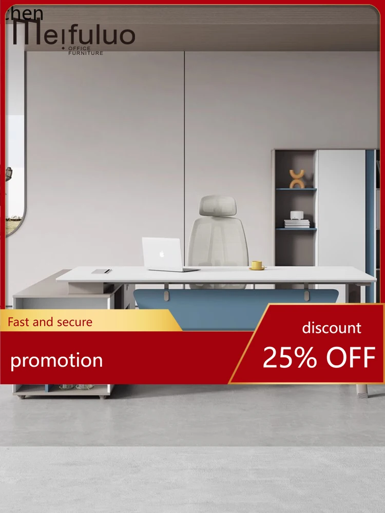 

Современный минималистичный офисный стол руководителя HT, комплект стол+кресло для начальника/супервайзера.