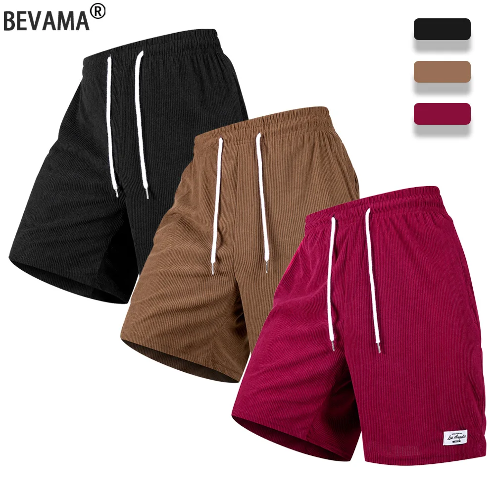 

Мужские повседневные вельветовые шорты, летние однотонные простые пляжные шорты, спортивные штаны, мужские спортивные шорты для фитнеса, баскетбола