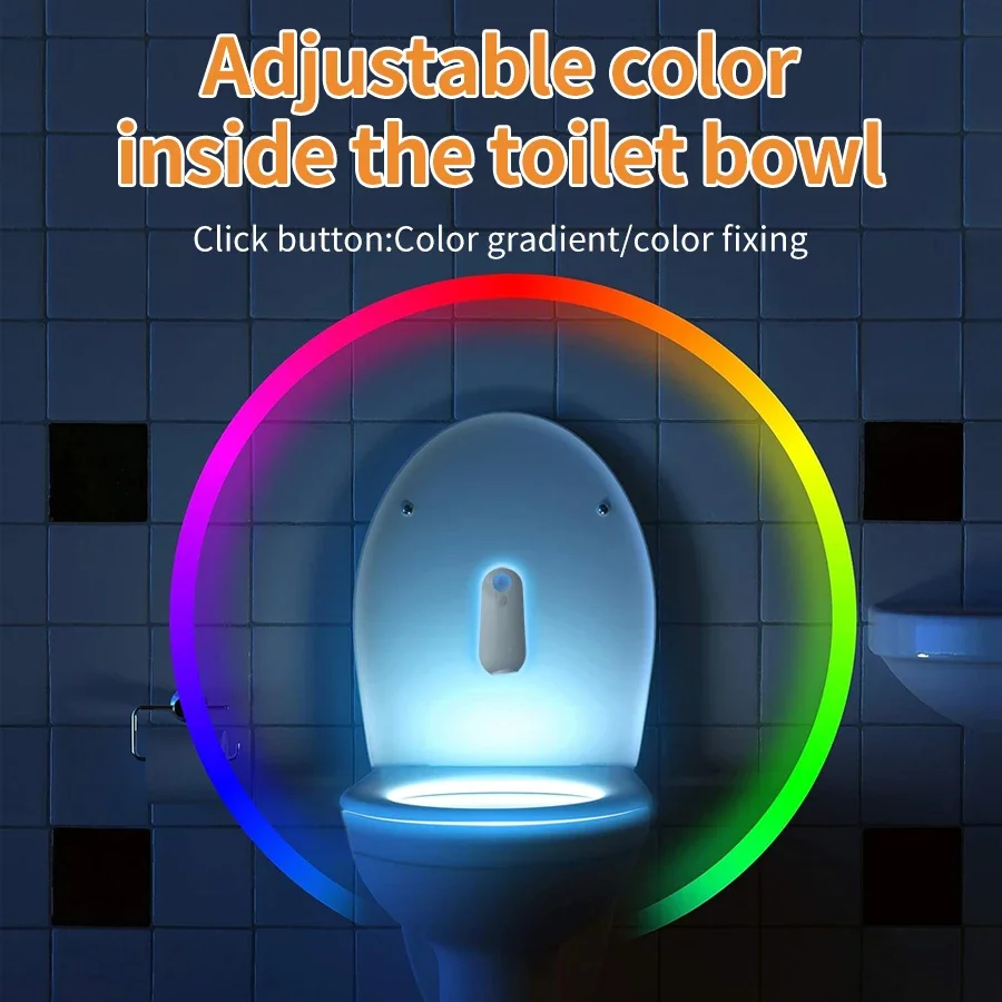 Night Toilet Light LED Night Light Motion Sensor Rechargeable Footlight for Bedroom Toilet Corridor Stairs Cabinet Bathroom