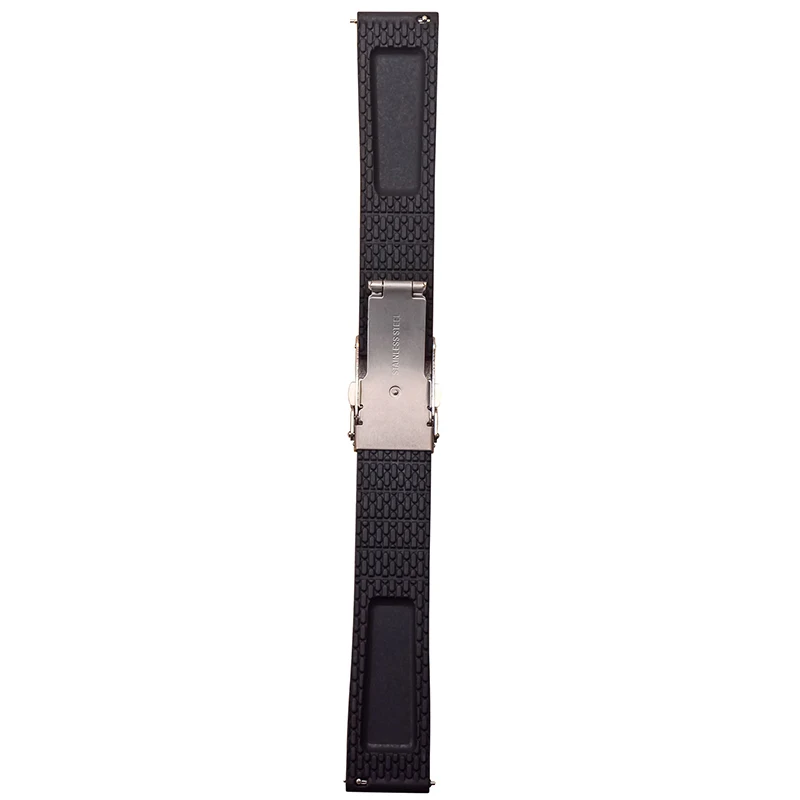 Pulseira de silicone com buck dobrável, cinto de relógio de substituição, acessórios adequados para Oris MONTBLANC TAG Heuer, 18mm, 20mm, 22mm, 24mm