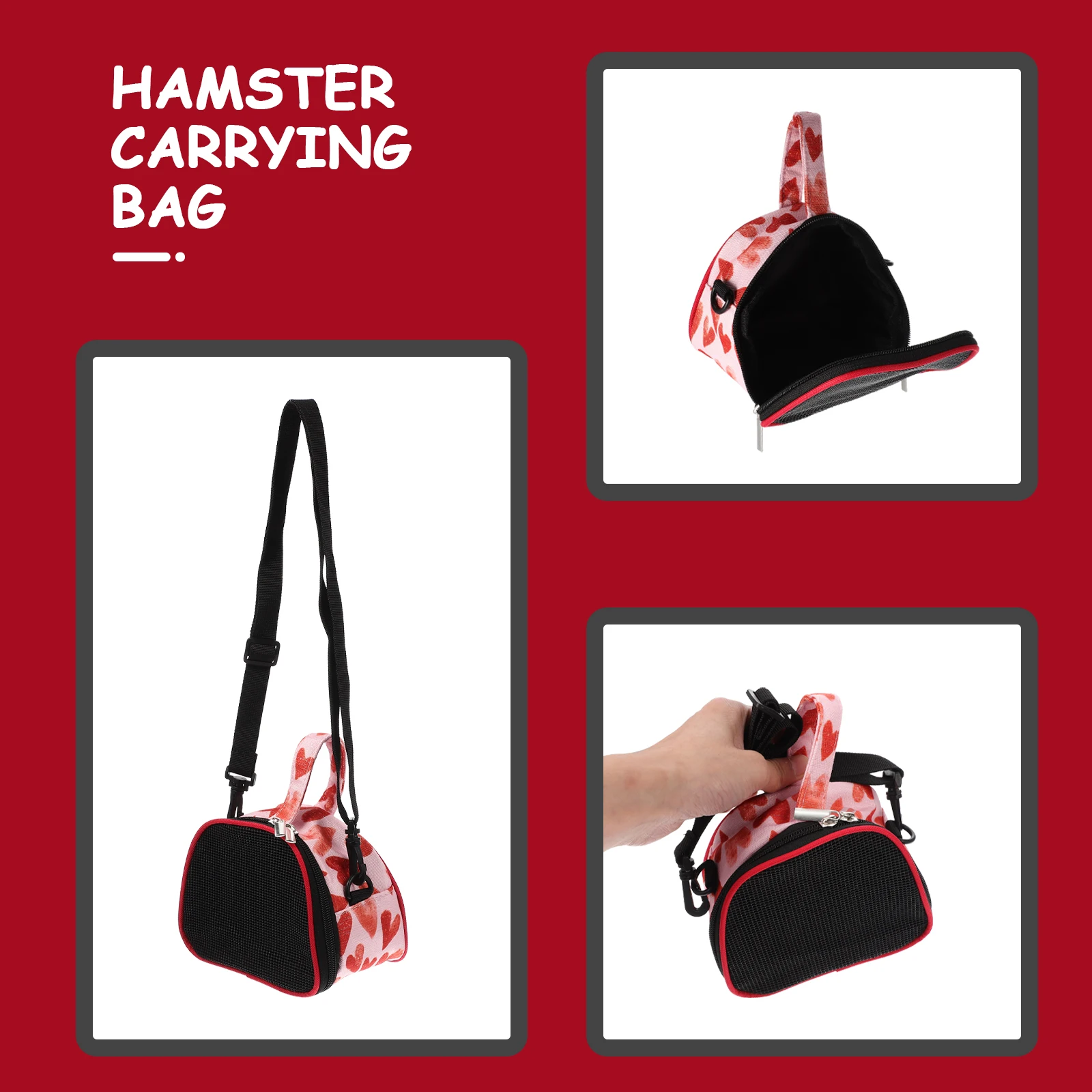 

Portable Hamster Bag Pet Carrier Lightweight Small Animal Travel Case Guinea Pig Tote Oxford Cloth Wear Resistant Pets Carrying