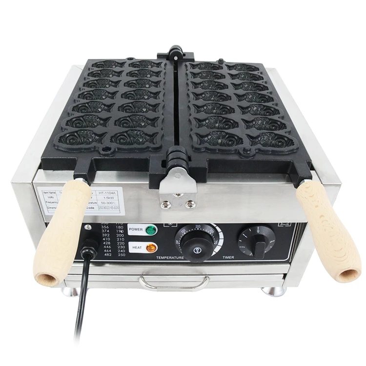 Electric LPG Type Taiyaki Fish Machine 14 pcs Mini Fish Waffle Maker Taiyaki/Taiyaki Machine Fish Waffle