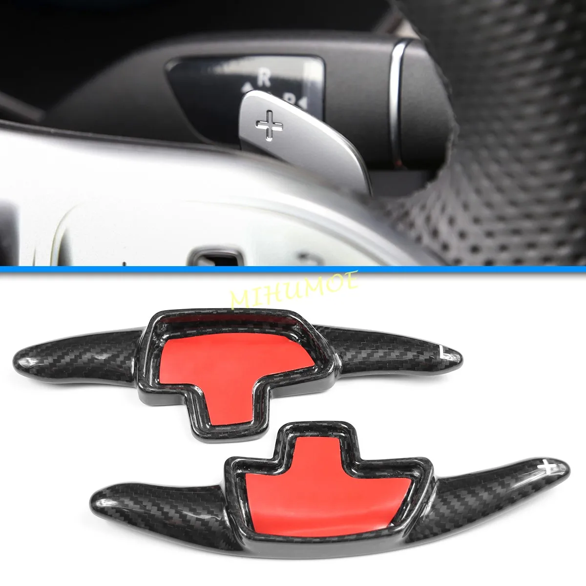 

Carbon Fiber Steering Wheel Shift Paddle For Mercedes A B C E S G Class GLA GLB GLC GLE GLS CLA SL SLC EQA EQB EQC EQV W205 W213