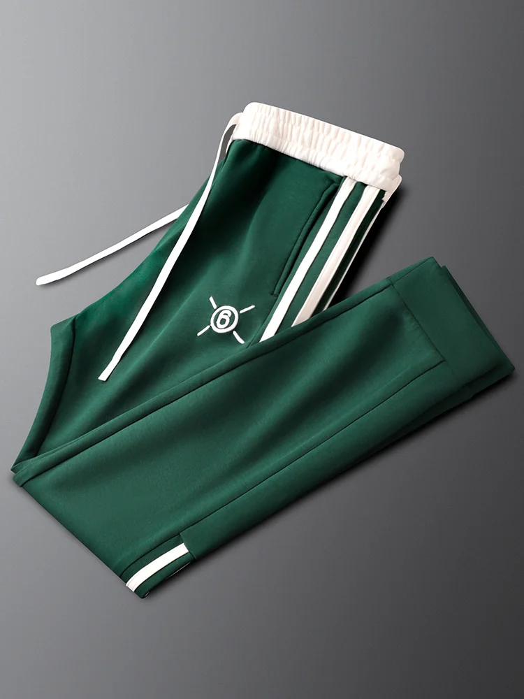 

Мужские повседневные брюки Ele Spring Side Stripe, облегающие, с вышивкой, в стиле колор-блок, спортивные брюки, молодежные, стильные